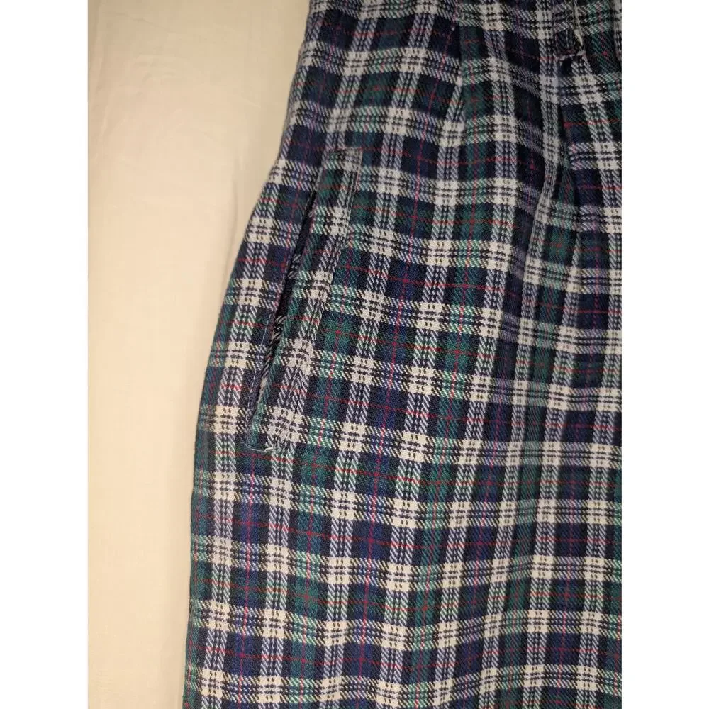 Vintage 100% cotton plaid mini skirt